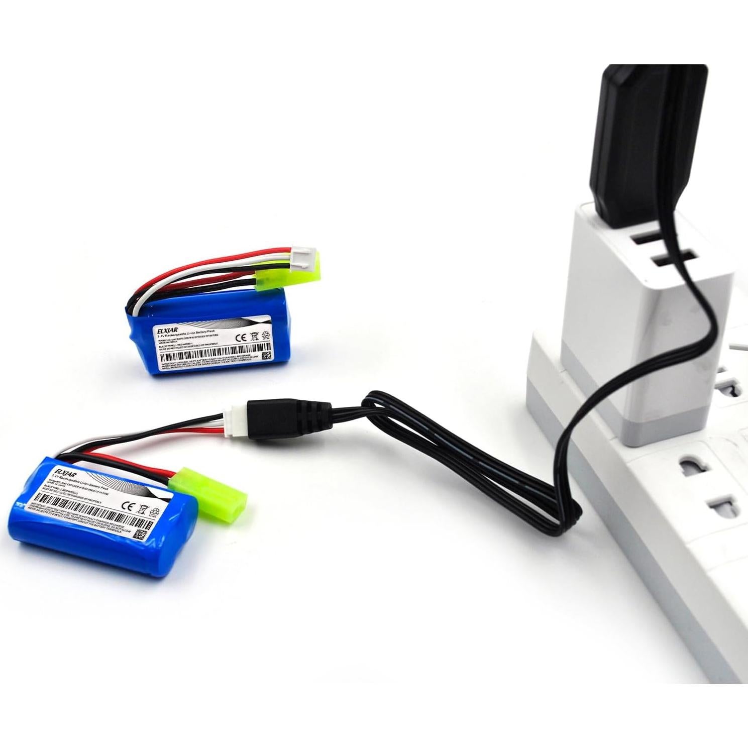 Batería Li-ion 7.4V 700mAh Mini Tamiya 4-Pack para RC 1/18