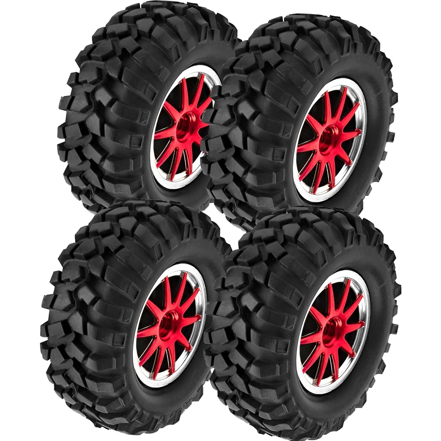 Neumáticos Off-Road 1/10 HIRCQOO 96mm con Llantas 10 Radios