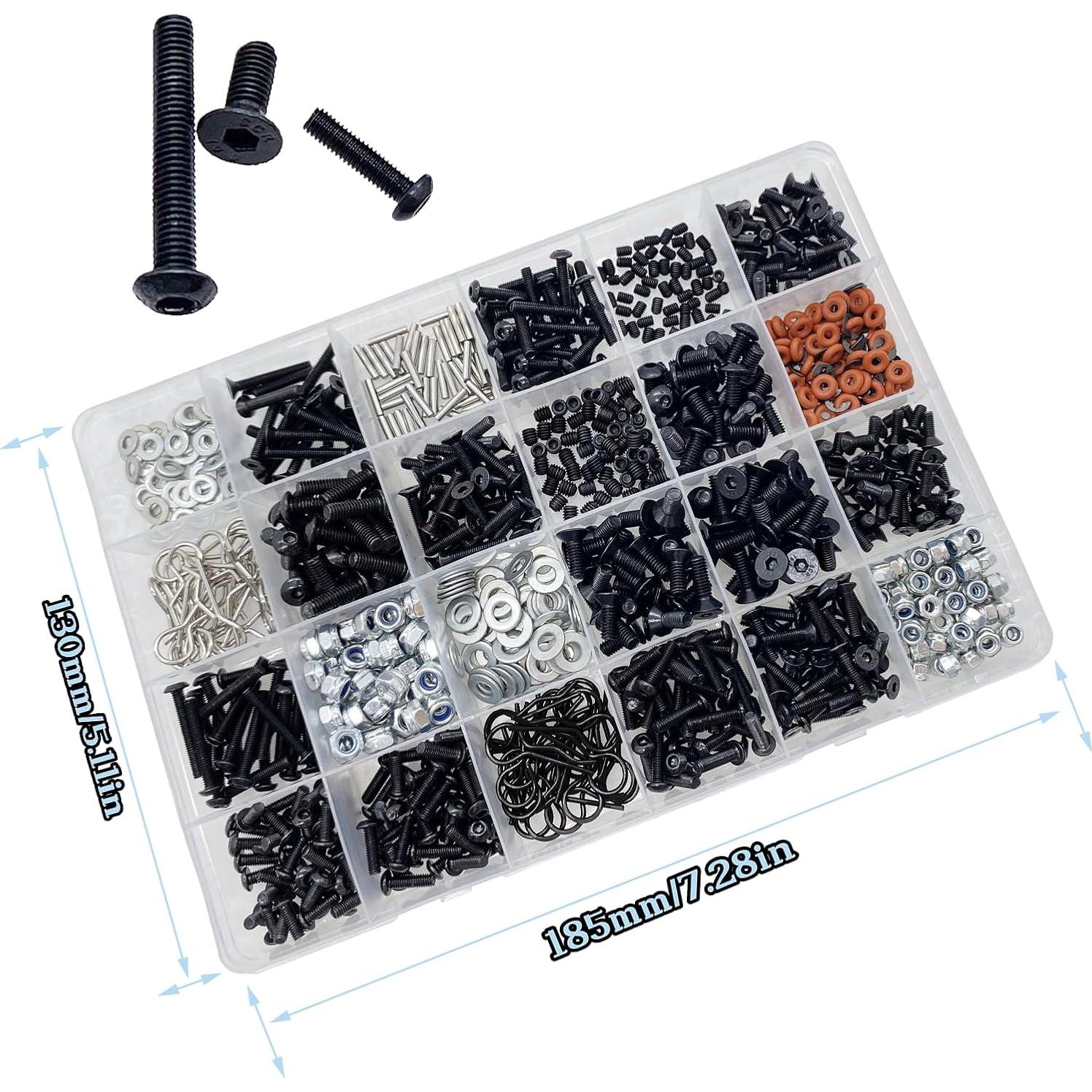 Kit de Tornillos RC 1000 Piezas HIQTRADEBYJJ M3 M4