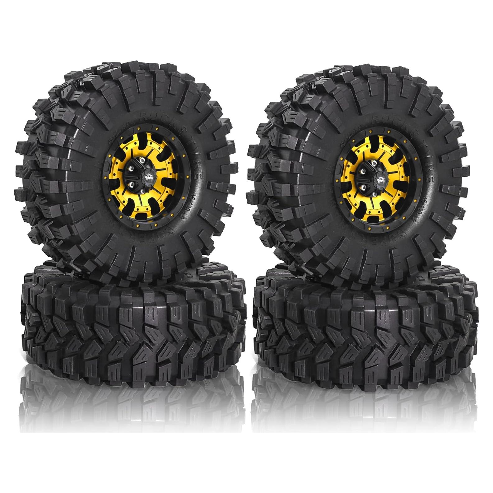 Ruedas y Neumáticos Beadlock 1.9 REDSPIDER Oro para RC 1/10