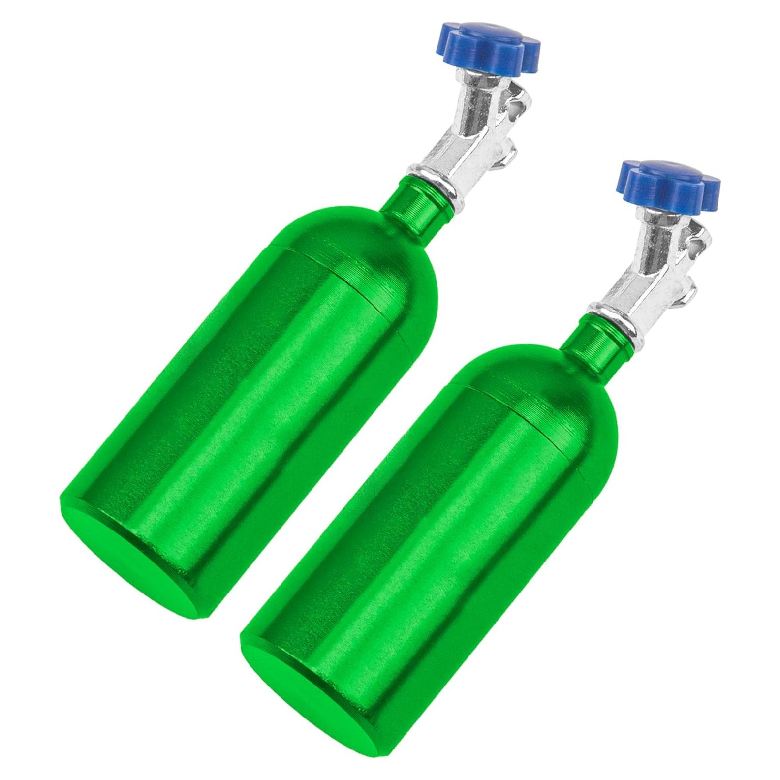 2 Piezas Decoración Botella Nitrógeno RC HIRCQOO Verde 1/10