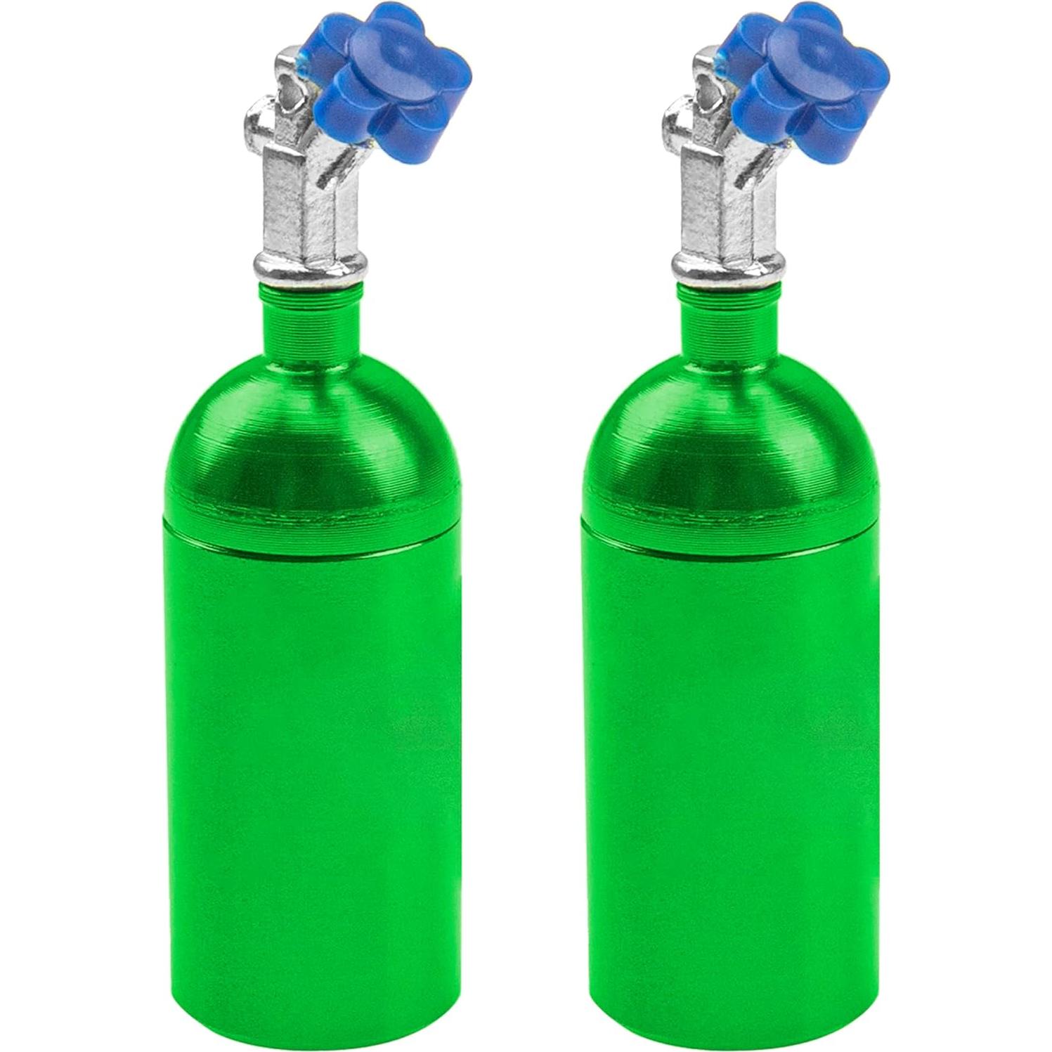 2 Piezas Decoración Botella Nitrógeno RC HIRCQOO Verde 1/10