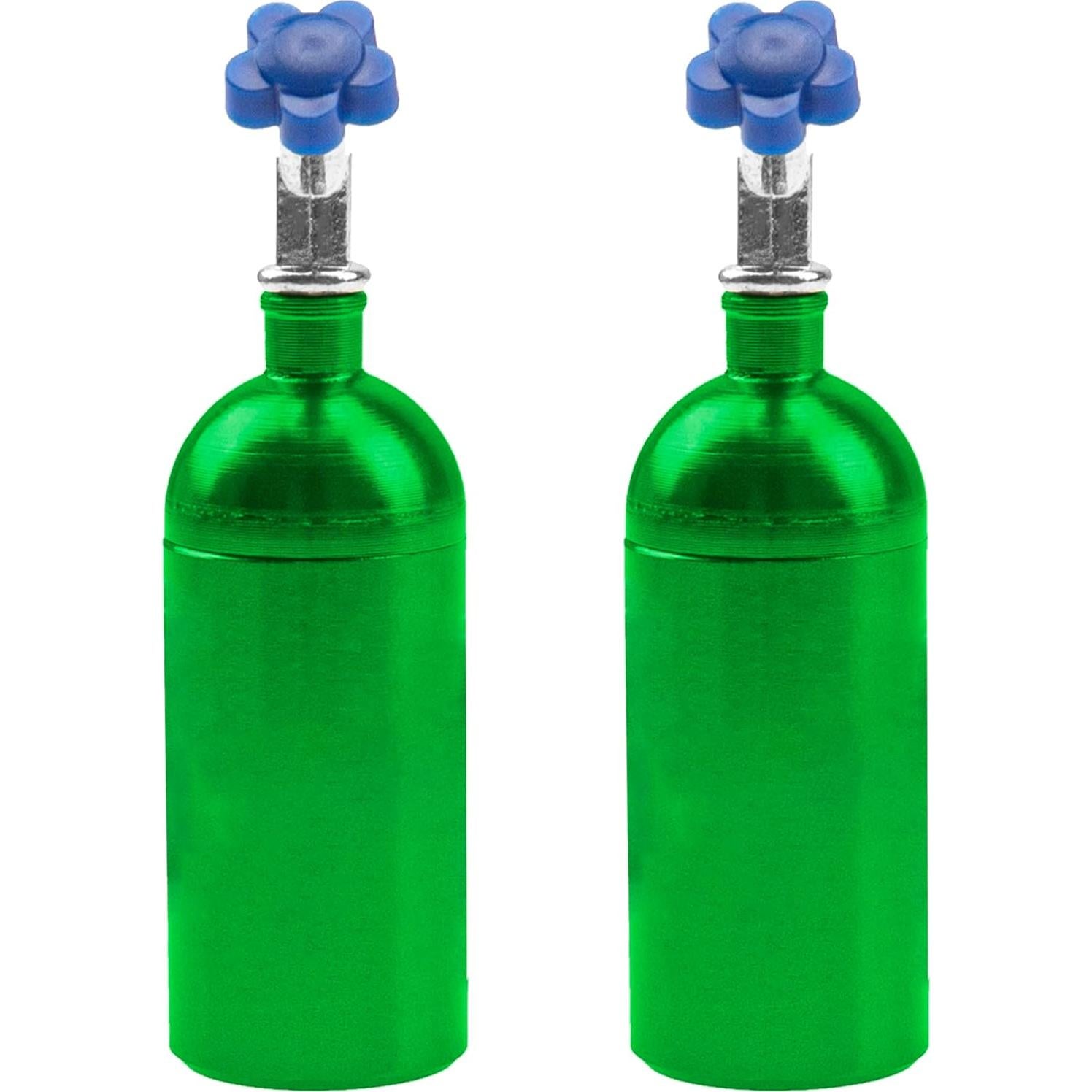 2 Piezas Decoración Botella Nitrógeno RC HIRCQOO Verde 1/10
