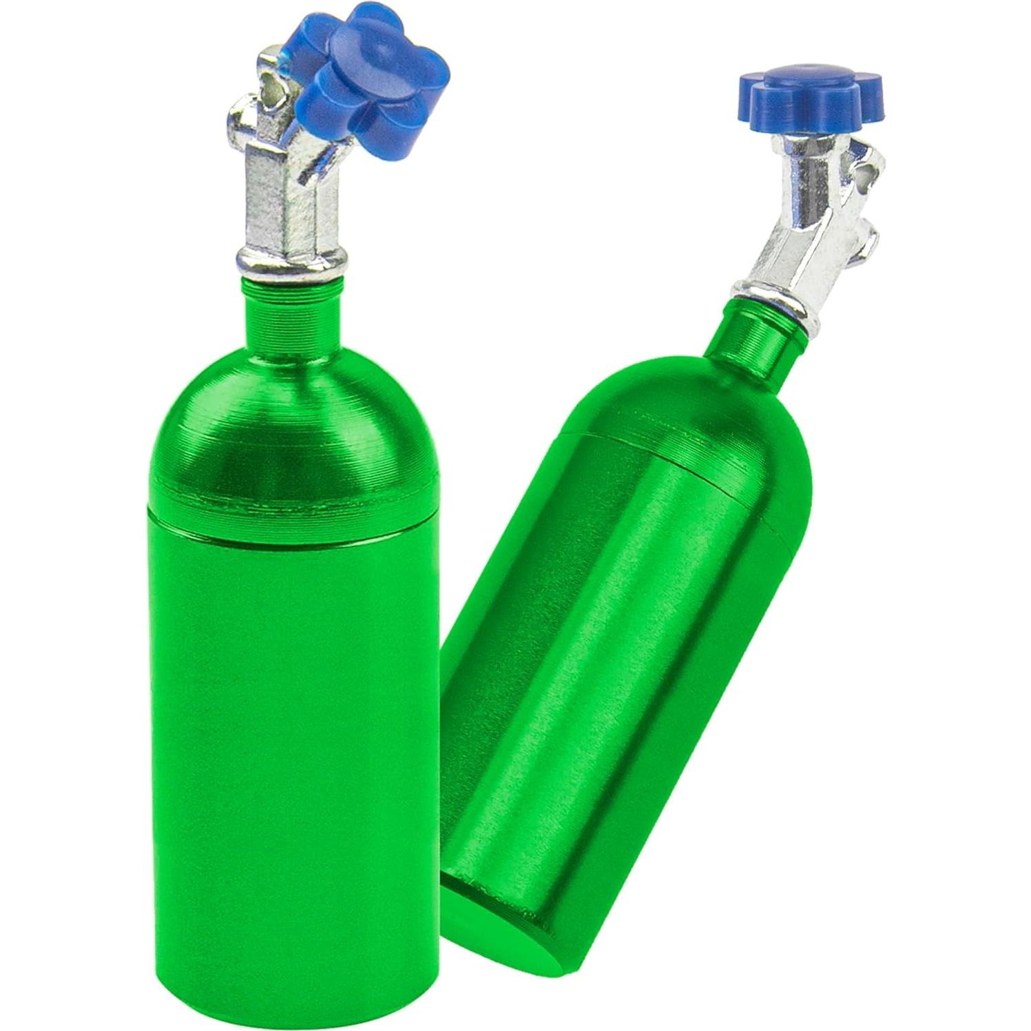 2 Piezas Decoración Botella Nitrógeno RC HIRCQOO Verde 1/10