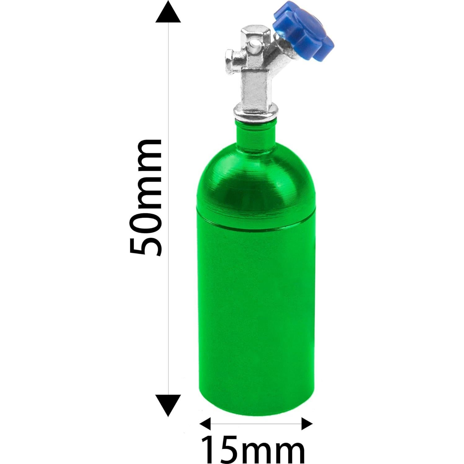 2 Piezas Decoración Botella Nitrógeno RC HIRCQOO Verde 1/10