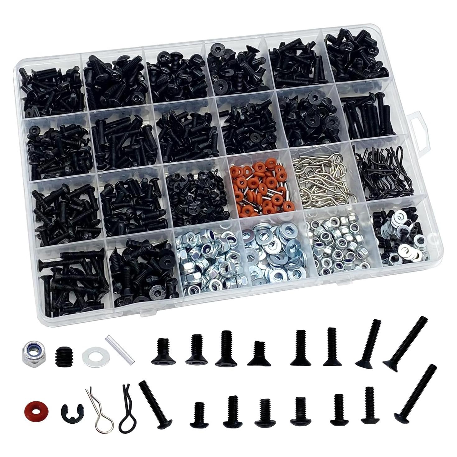 Kit de Tornillos RC 1000pcs RC Lelut para Traxxas y más