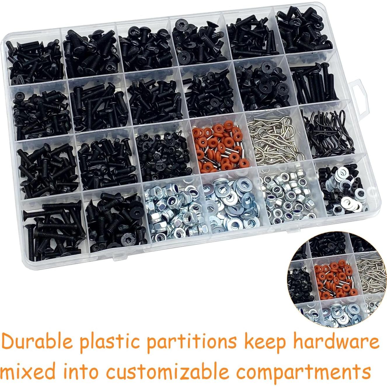 Kit de Tornillos RC 1000pcs RC Lelut para Traxxas y más