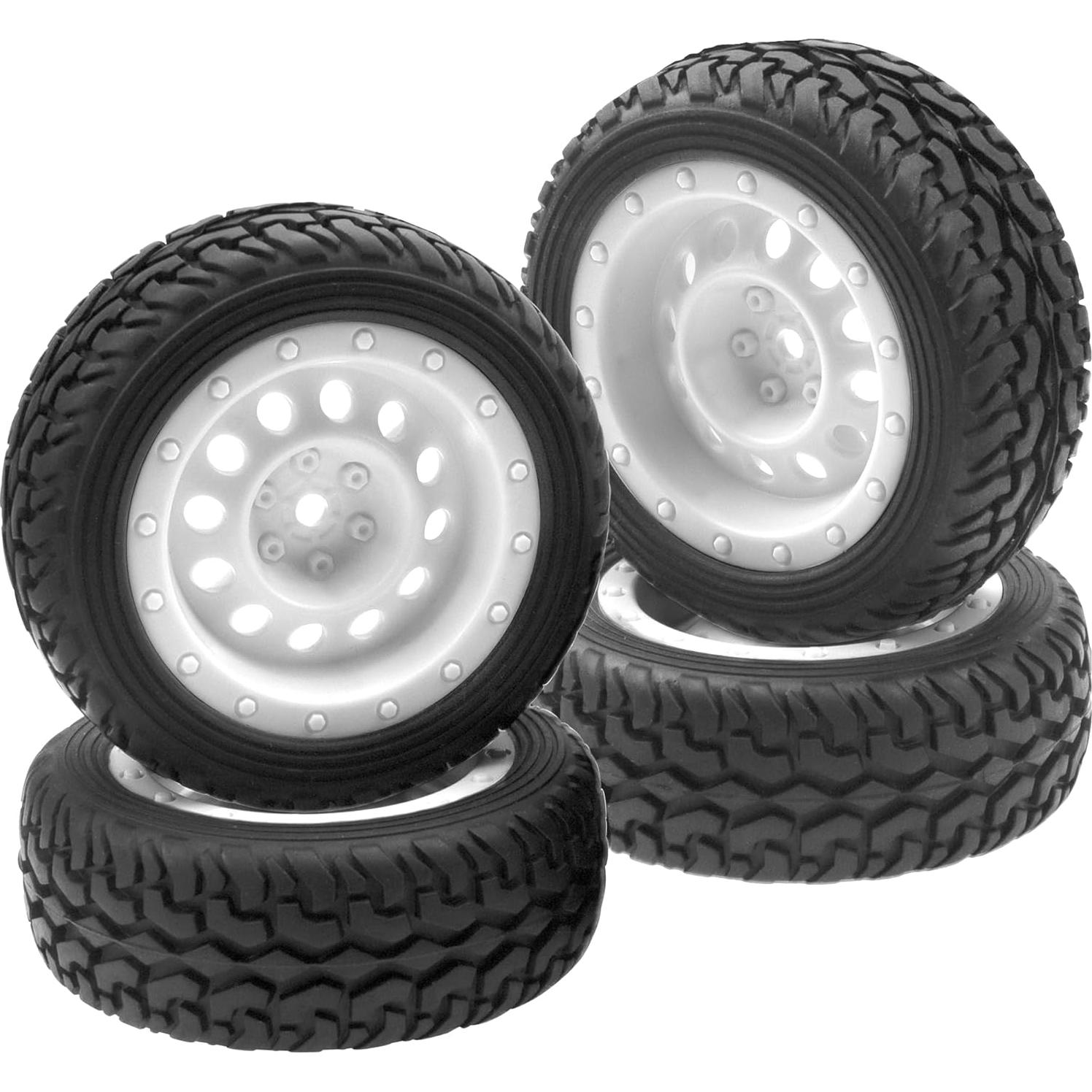 Neumáticos de Rally RC 75mm ShareGoo con Llantas Nylon 12mm