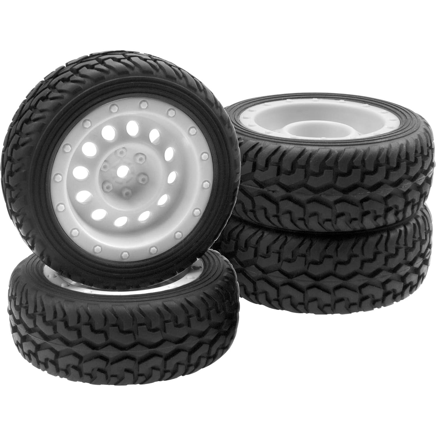 Neumáticos de Rally RC 75mm ShareGoo con Llantas Nylon 12mm