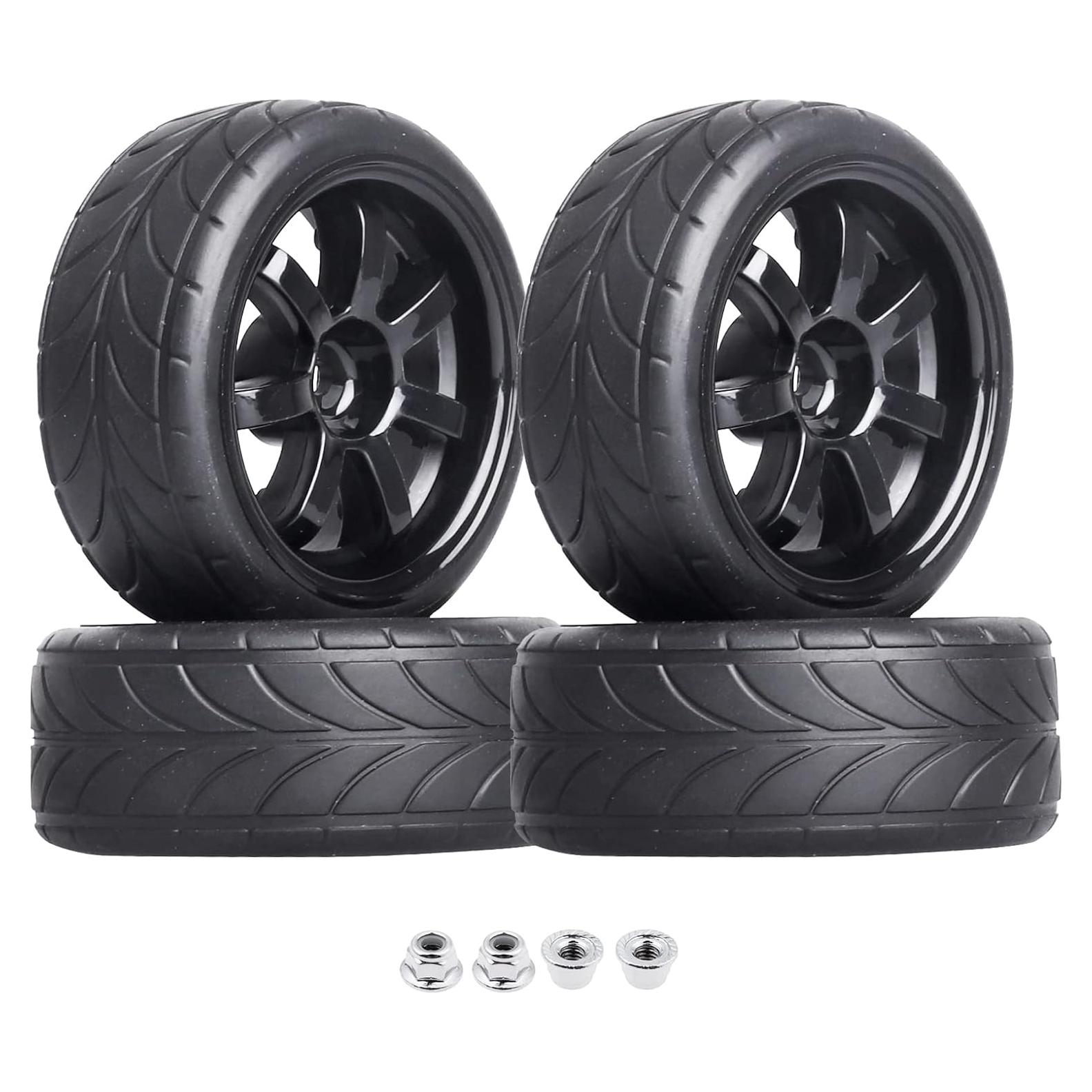 Neumáticos de Caucho Hobbypark 1/10 4 Piezas 26mm 65mm