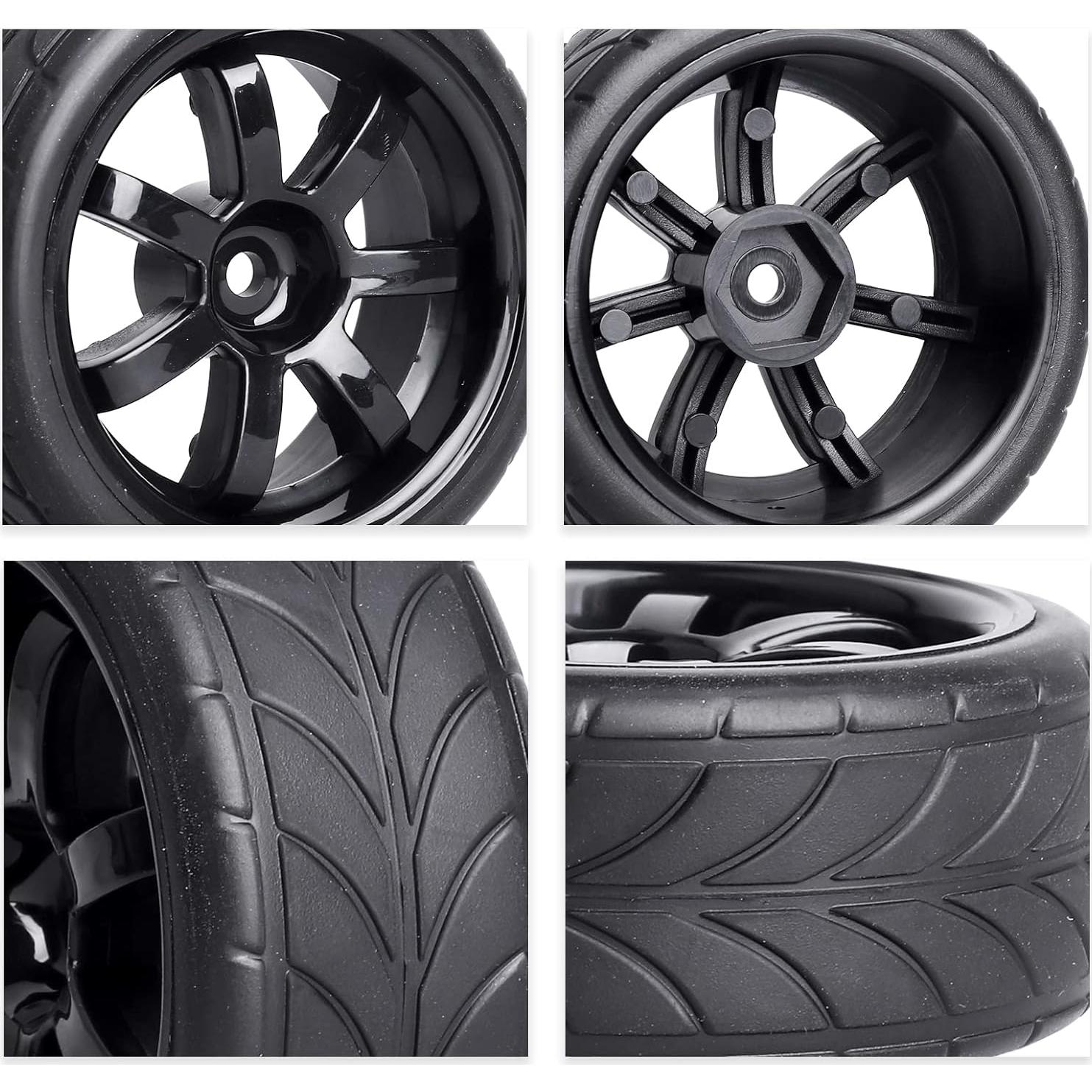 Neumáticos de Caucho Hobbypark 1/10 4 Piezas 26mm 65mm