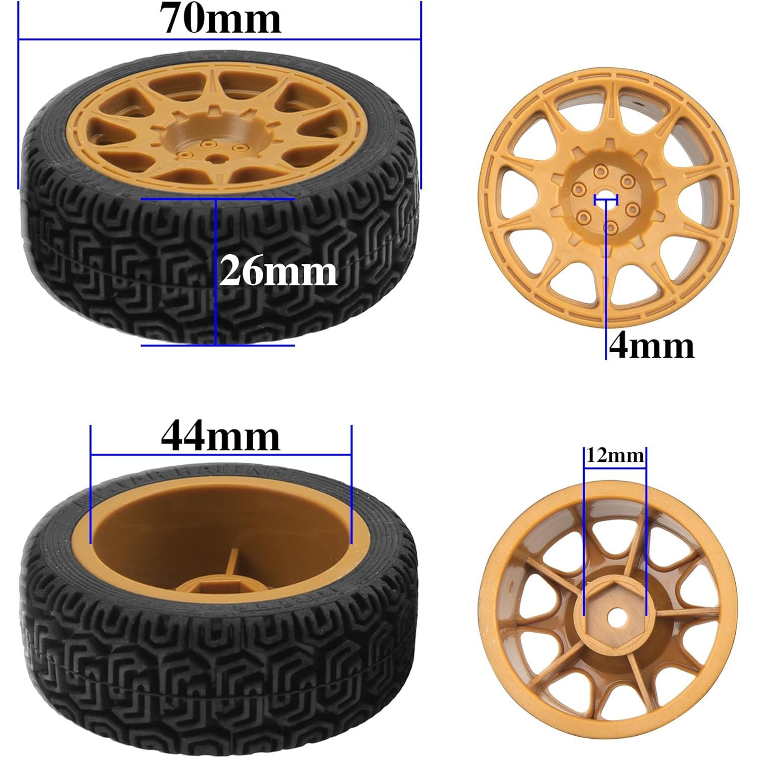 Neumáticos RC On Road HIRCQOO 1/10 70mm Caucho Nylon