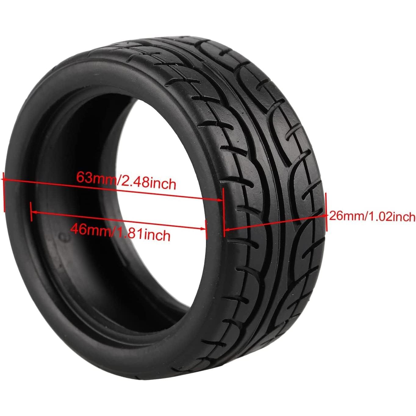 8 Neumáticos de Goma Suaves 1/10 para RC Shaluoman