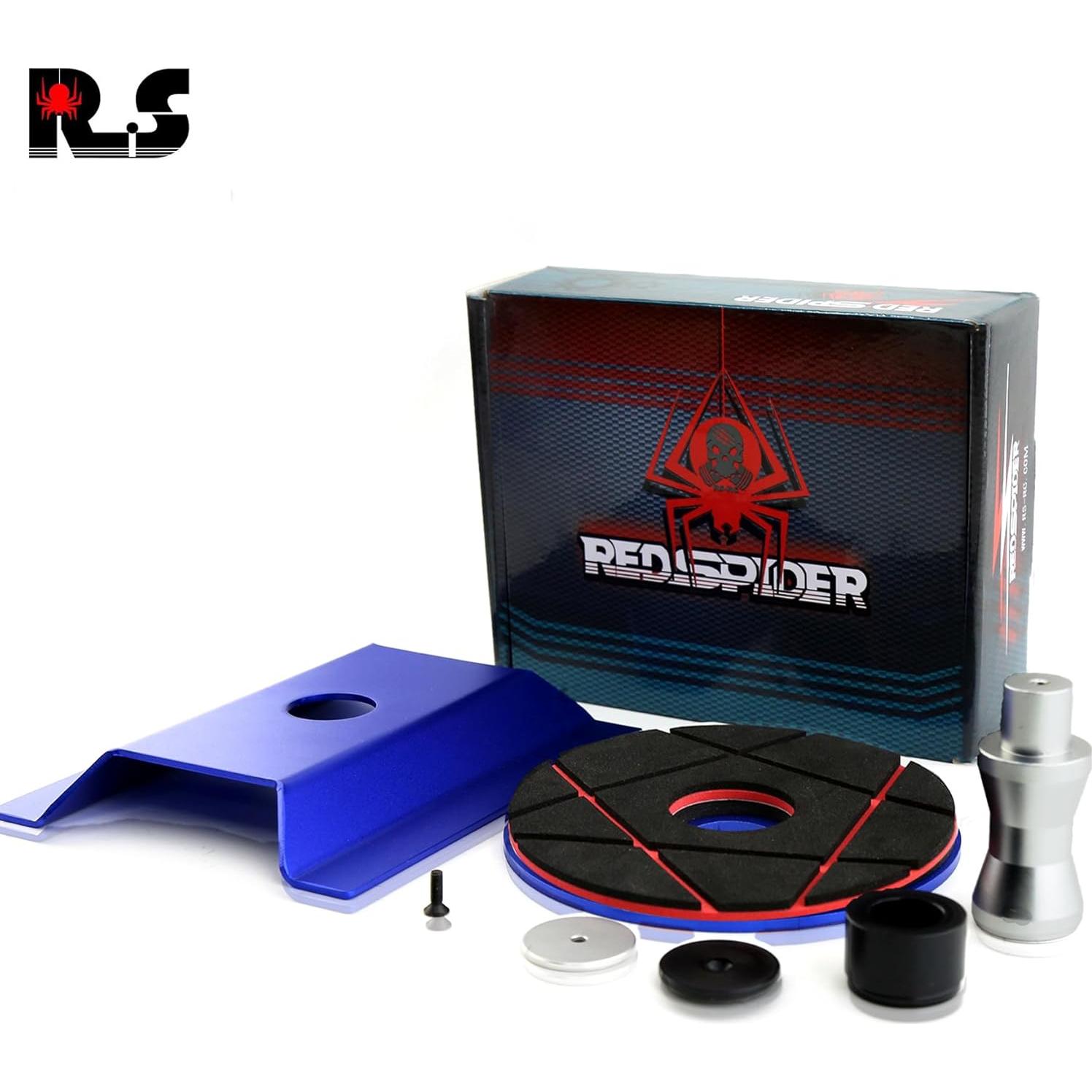 Soporte de Trabajo para Coche RC REDSPIDER Aluminio 360° Azul