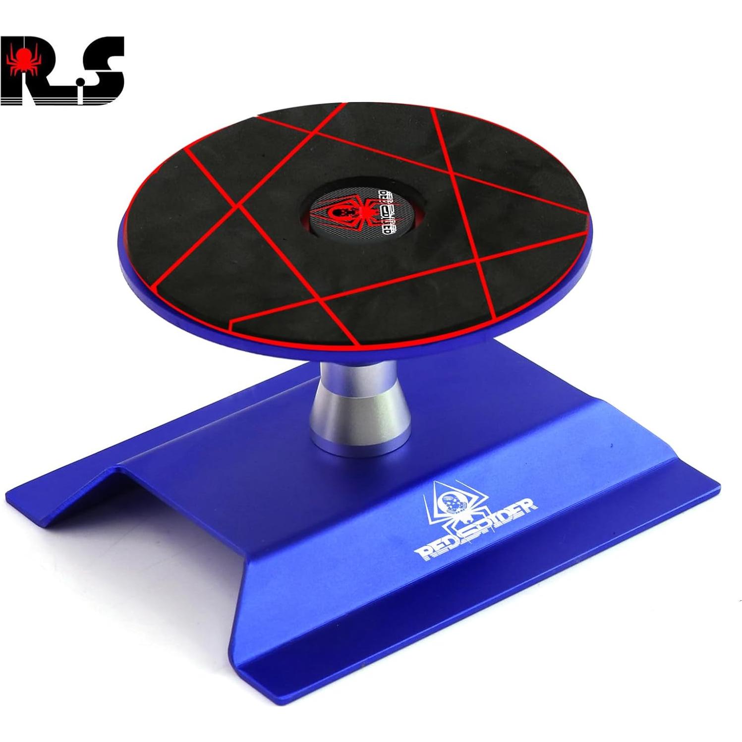 Soporte de Trabajo para Coche RC REDSPIDER Aluminio 360° Azul