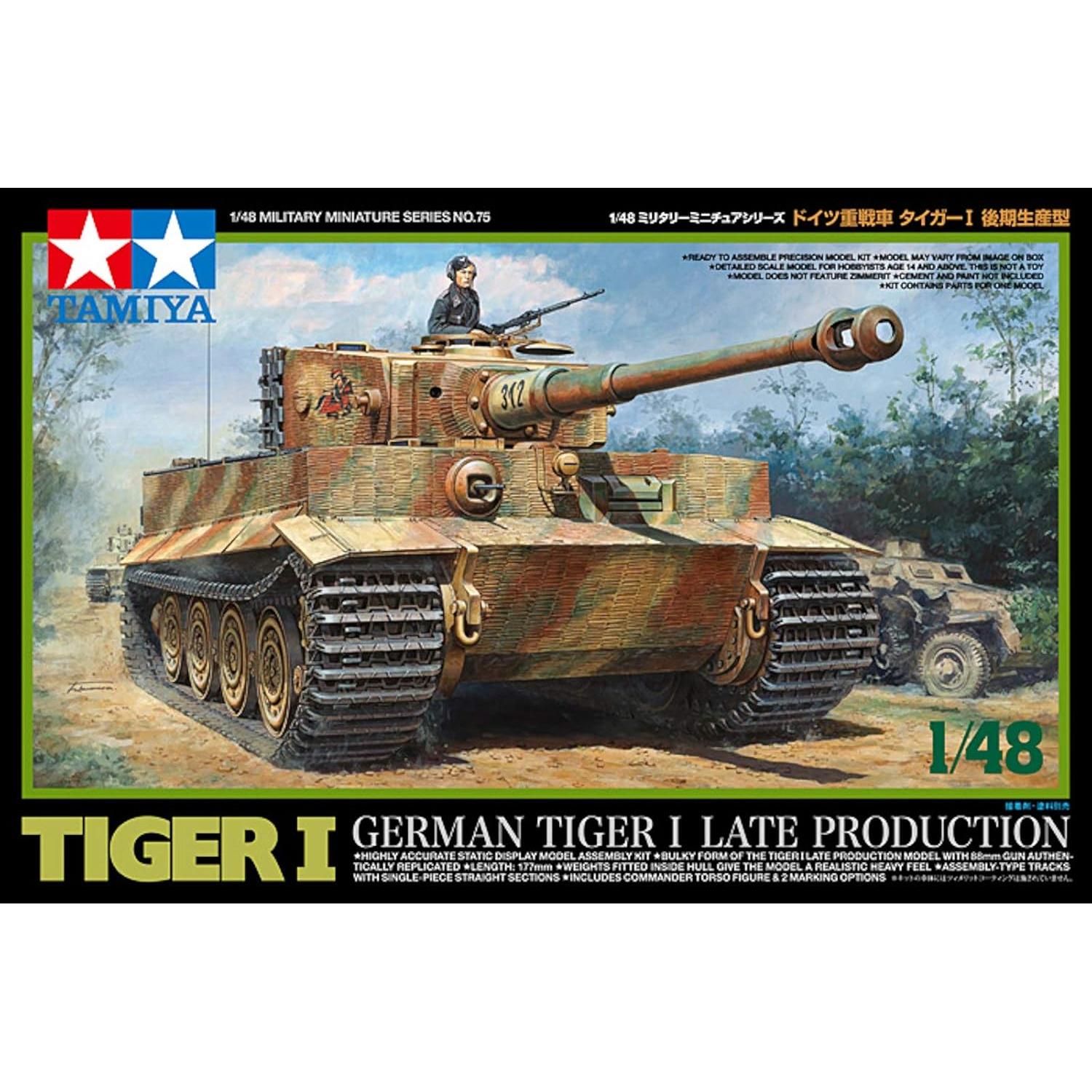Tanque Tigre I Alemán Tamiya TM32575 Escala 1/48