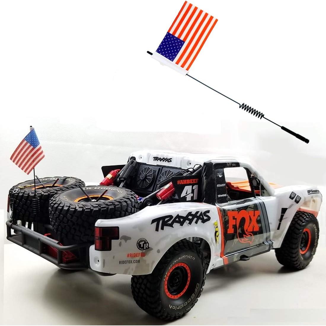 Antena RC HUWAIMI 33cm con Bandera EE. UU. para Crawler 1:8-1:10