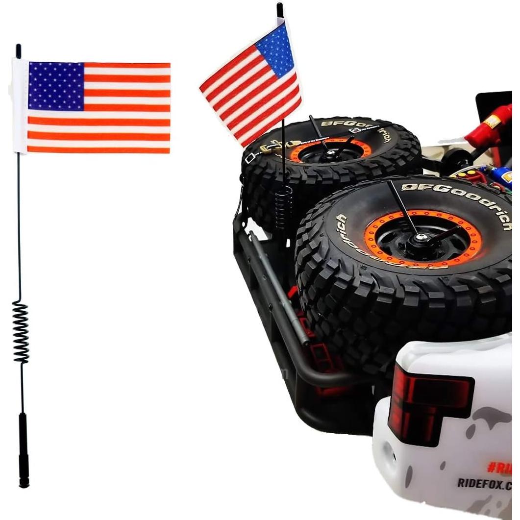 Antena RC HUWAIMI 33cm con Bandera EE. UU. para Crawler 1:8-1:10