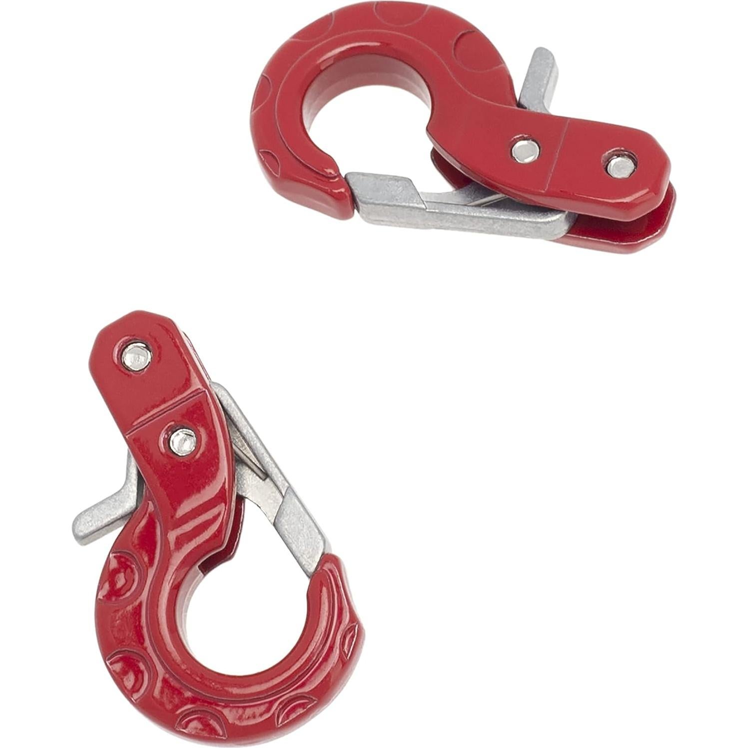 Ganchos de Remolque LAFEINA para Winch RC 1/10 Metal Rojo