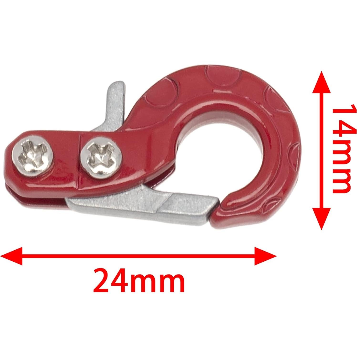 Ganchos de Remolque LAFEINA para Winch RC 1/10 Metal Rojo