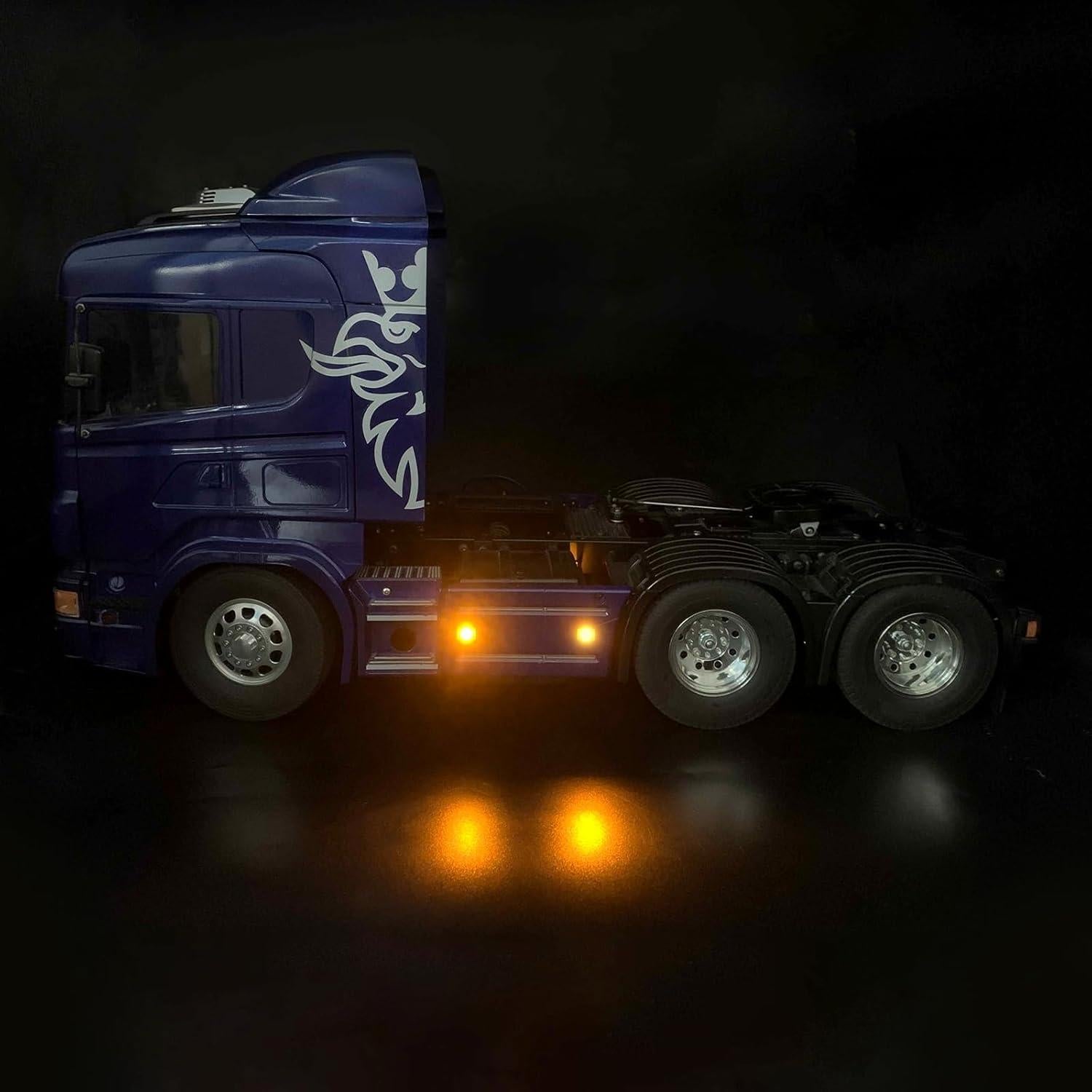 Luces LED AXSPEED para Faldones Laterales RC Tamiya 1/14 Amarillo