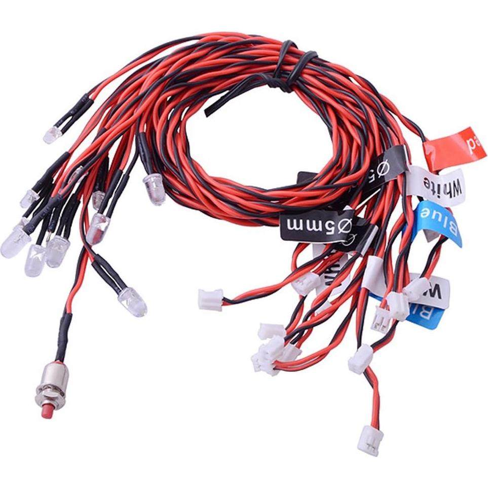 Luces LED para Coche RC Globact 12 LEDs 5 Modos de Operación