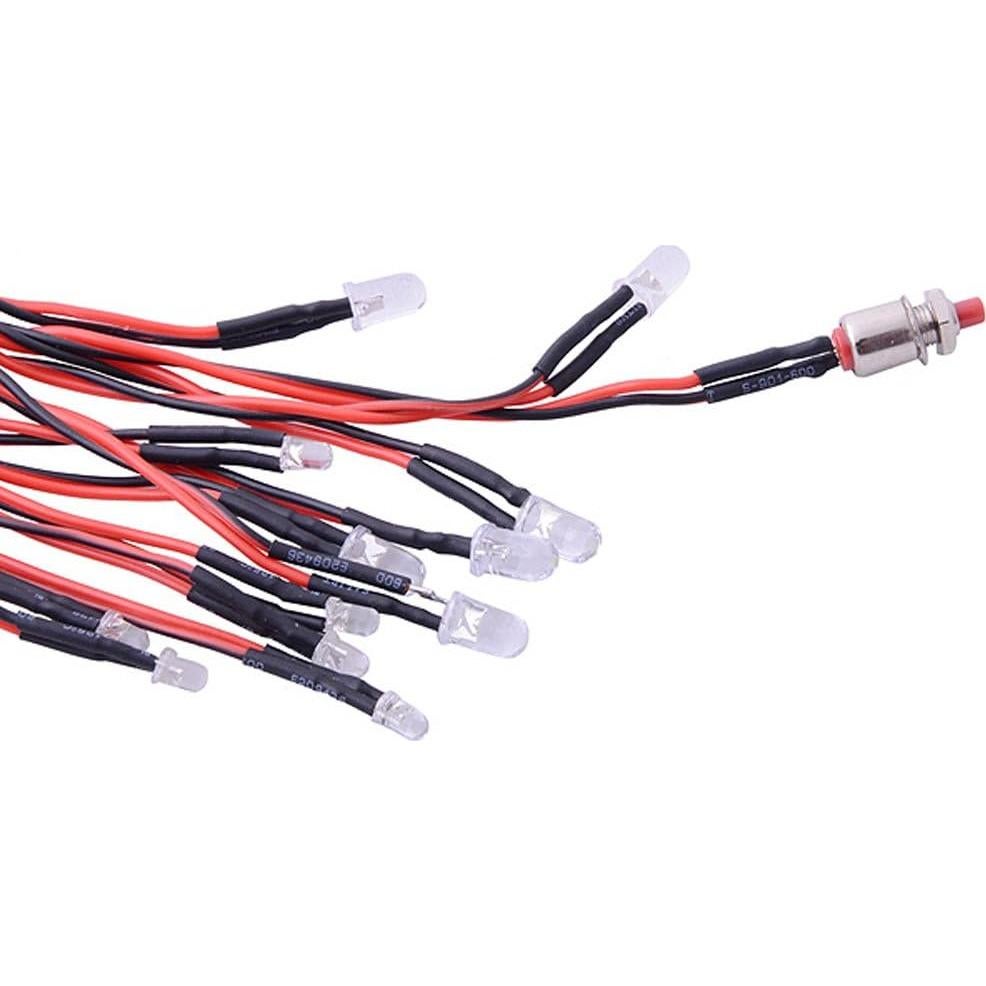 Luces LED para Coche RC Globact 12 LEDs 5 Modos de Operación