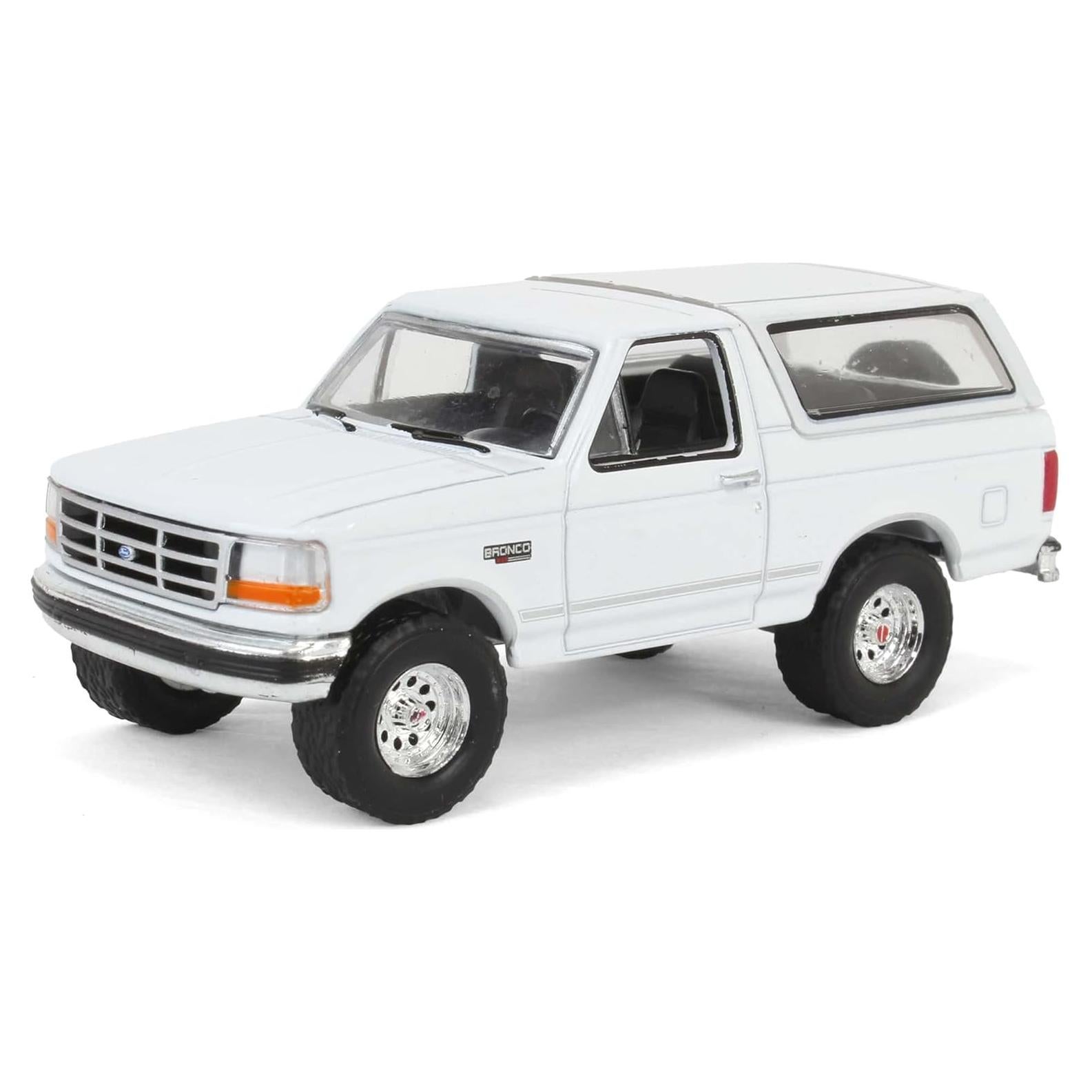 Modelo a Escala 1/64 Ford Bronco XLT 1993 Greenlight Blanco