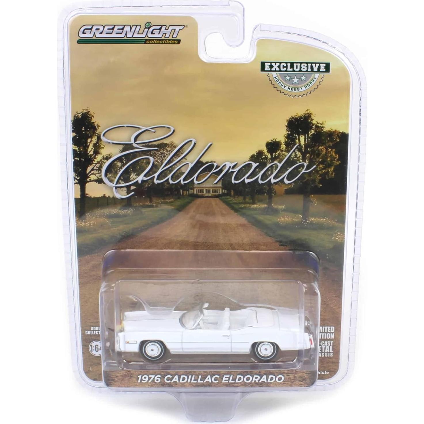 Modelo a Escala 1/64 Cadillac Eldorado 1976 Greenlight Blanco
