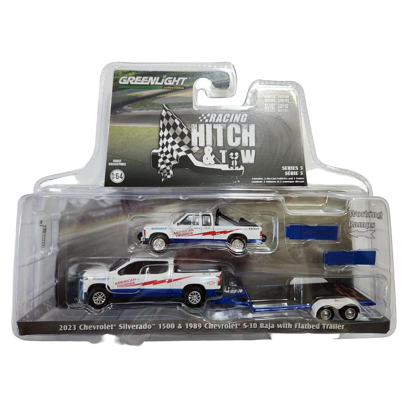 Greenlight 31170-C Remolque y Enganche 1/64 Chevy Silverado