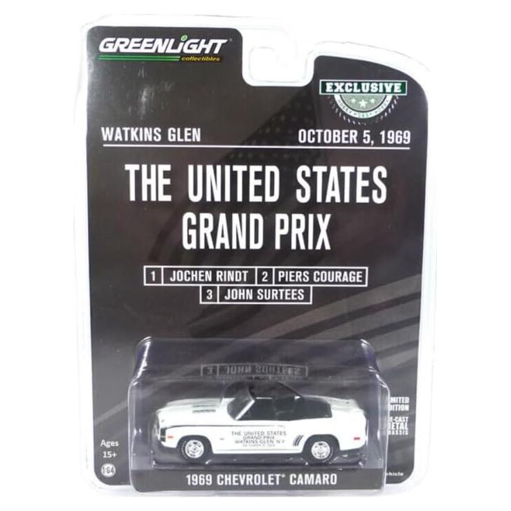 Auto a Escala 1:64 Greenlight 1969 Chevy Camaro Convertible