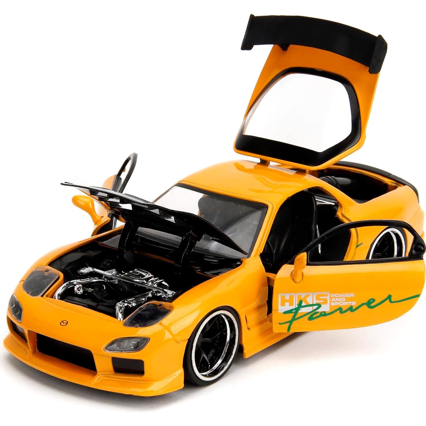 Jada Toys Mazda RX-7 1993 Die-Cast 1:24 Amarillo Naranja