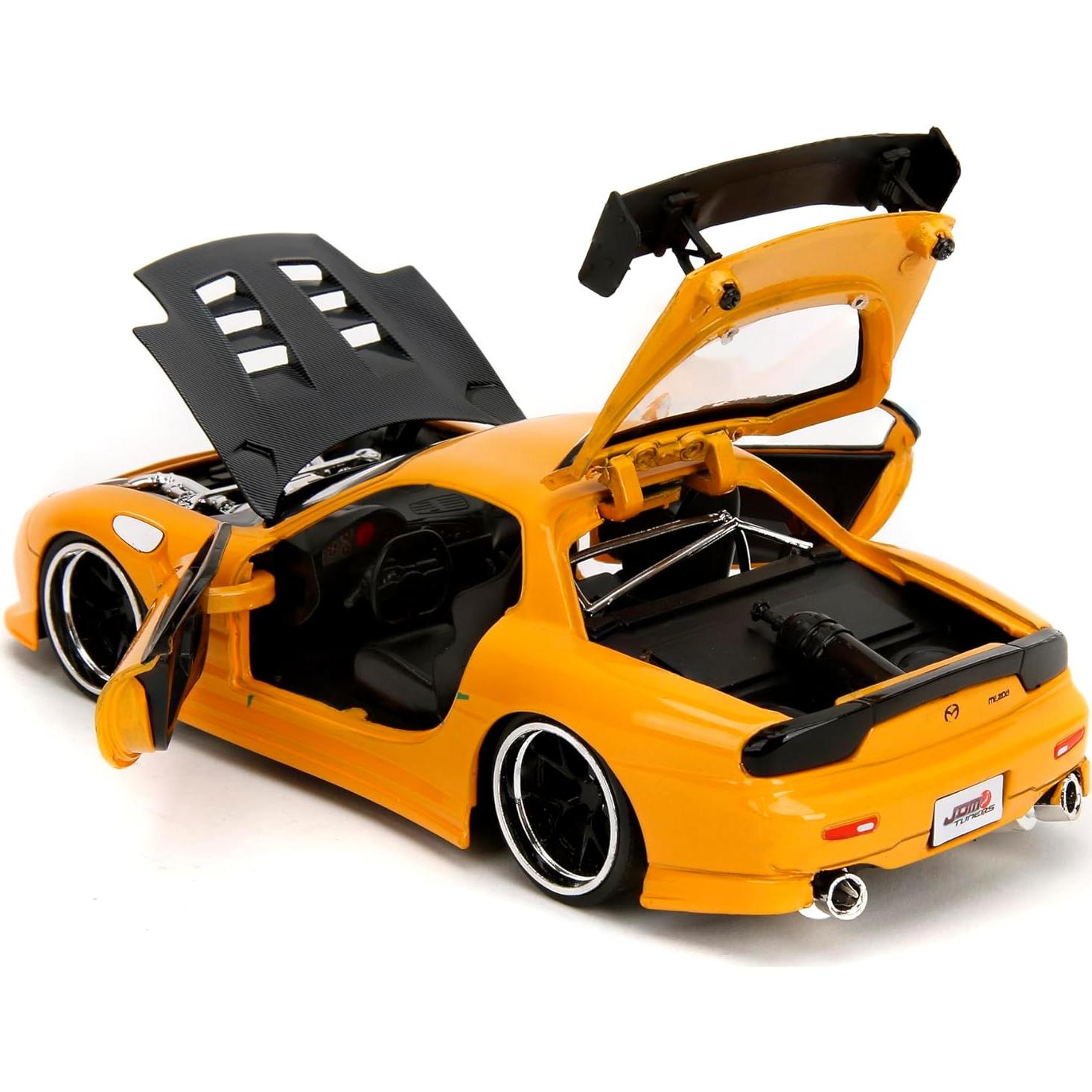 Jada Toys Mazda RX-7 1993 Die-Cast 1:24 Amarillo Naranja