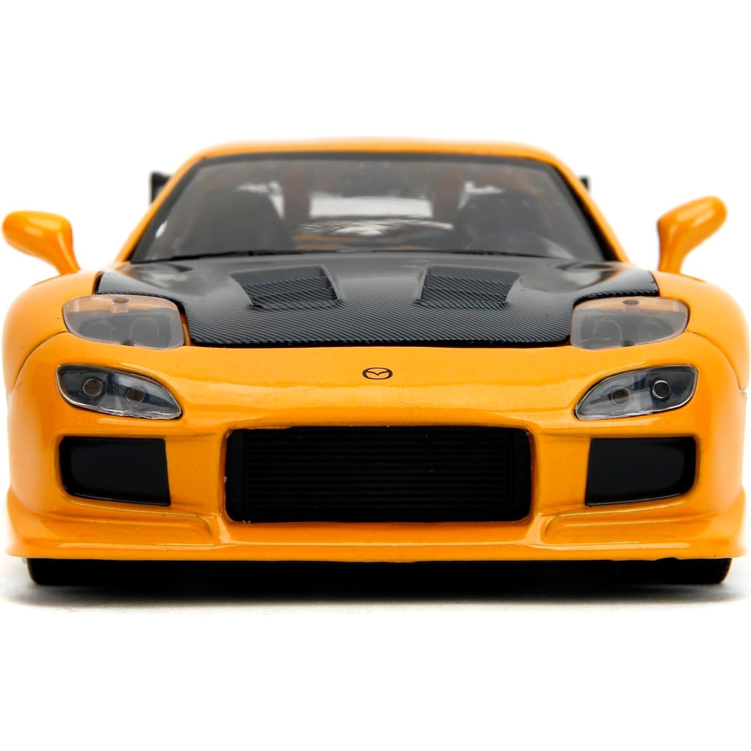 Jada Toys Mazda RX-7 1993 Die-Cast 1:24 Amarillo Naranja