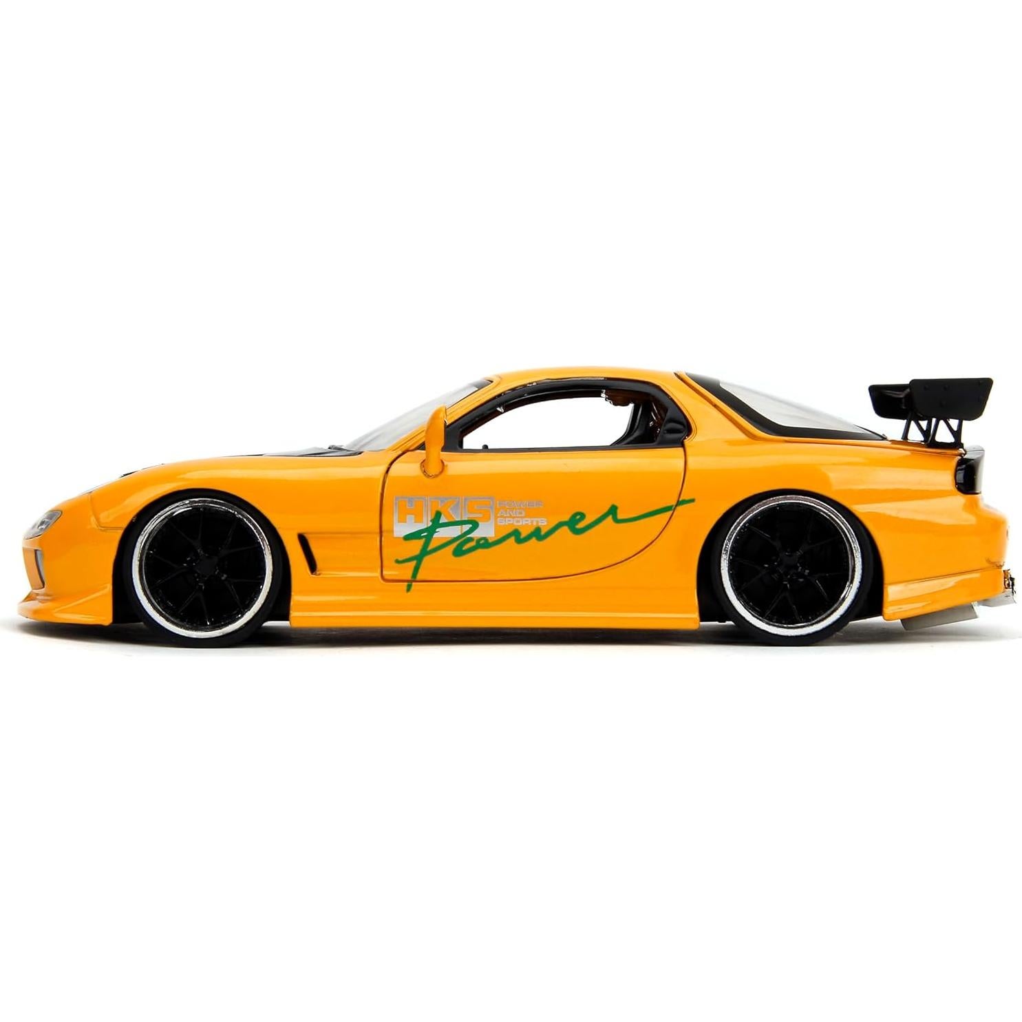 Jada Toys Mazda RX-7 1993 Die-Cast 1:24 Amarillo Naranja