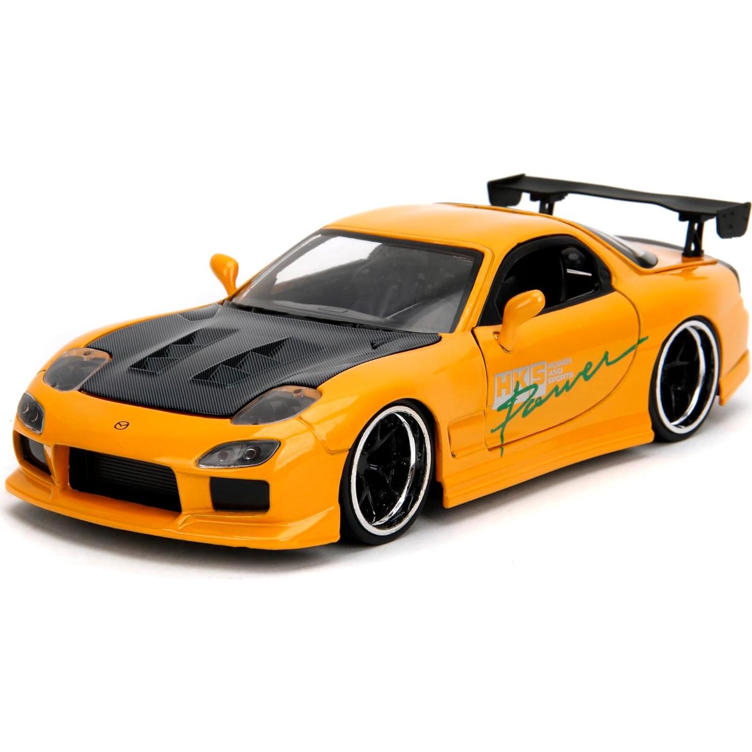Jada Toys Mazda RX-7 1993 Die-Cast 1:24 Amarillo Naranja