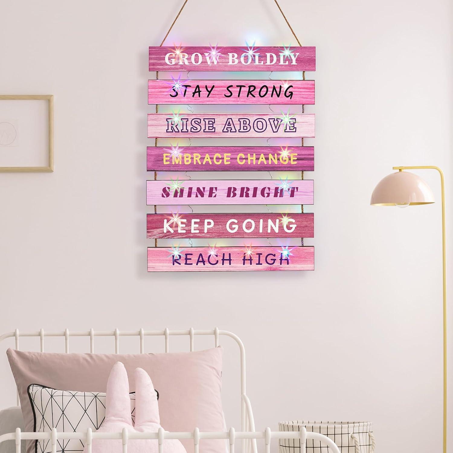 FIOBEE Decoración de Pared con Luz LED para Niñas