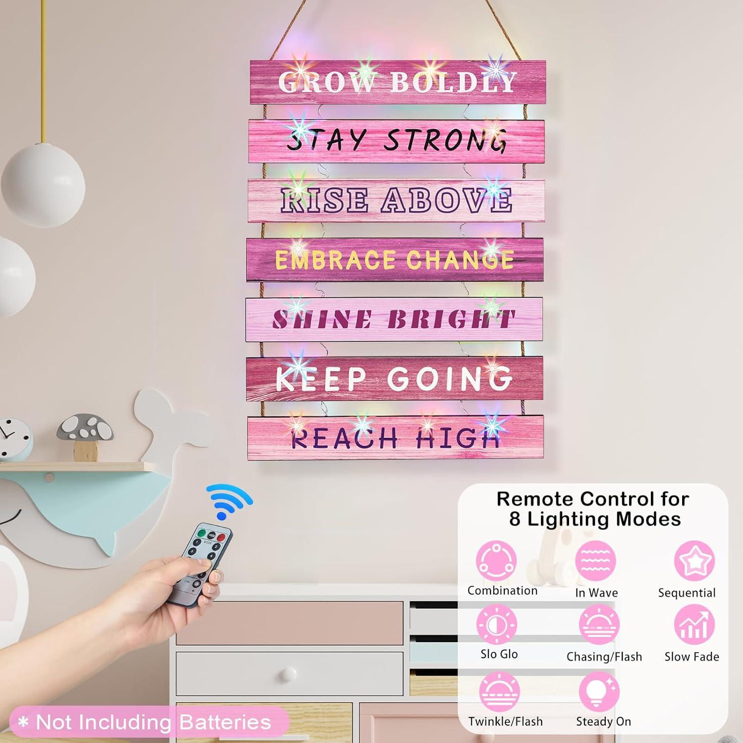 FIOBEE Decoración de Pared con Luz LED para Niñas