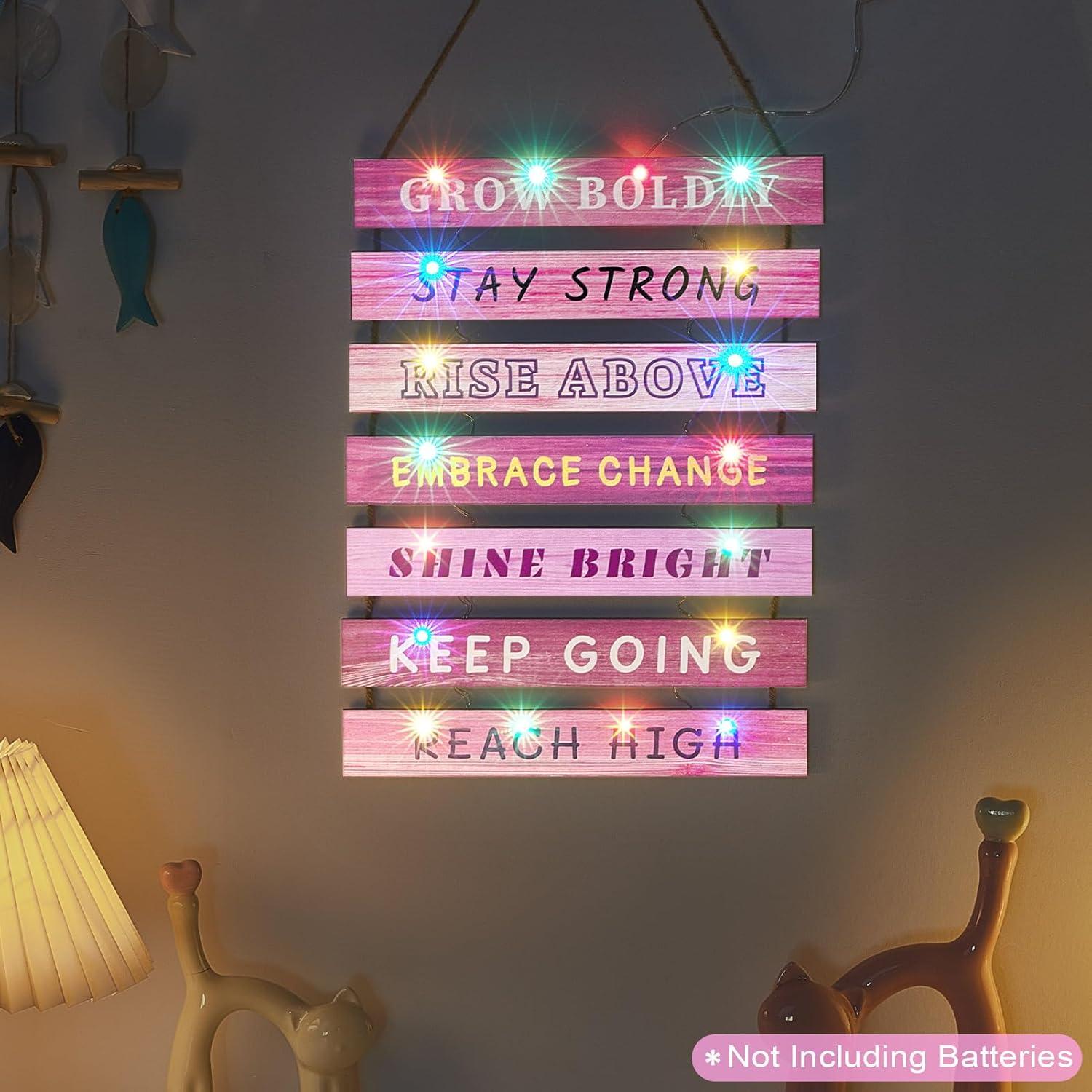 FIOBEE Decoración de Pared con Luz LED para Niñas