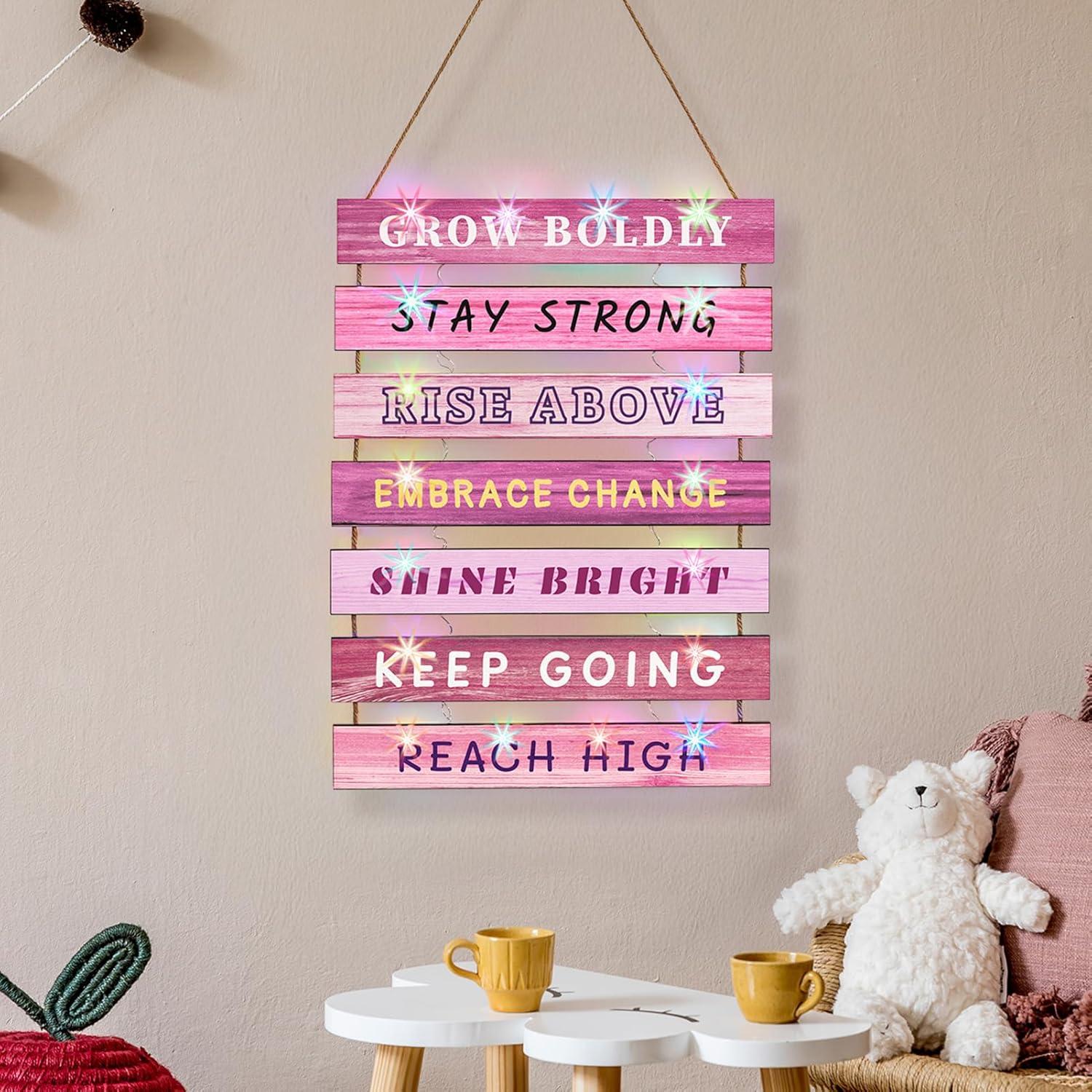 FIOBEE Decoración de Pared con Luz LED para Niñas