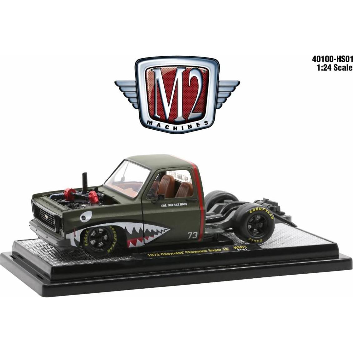 Modelo Diecast Chevy Cheyenne Super 10 1:24 M2 Machines