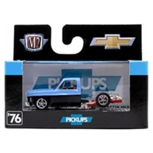M2 Machines 1:64 Escala Pickup Personalizado 1976 Sierra Grande Azul