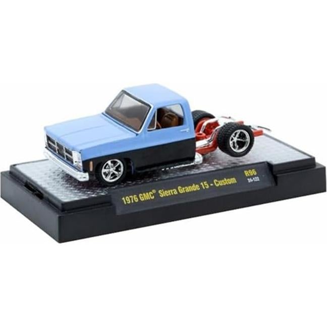 M2 Machines 1:64 Escala Pickup Personalizado 1976 Sierra Grande Azul
