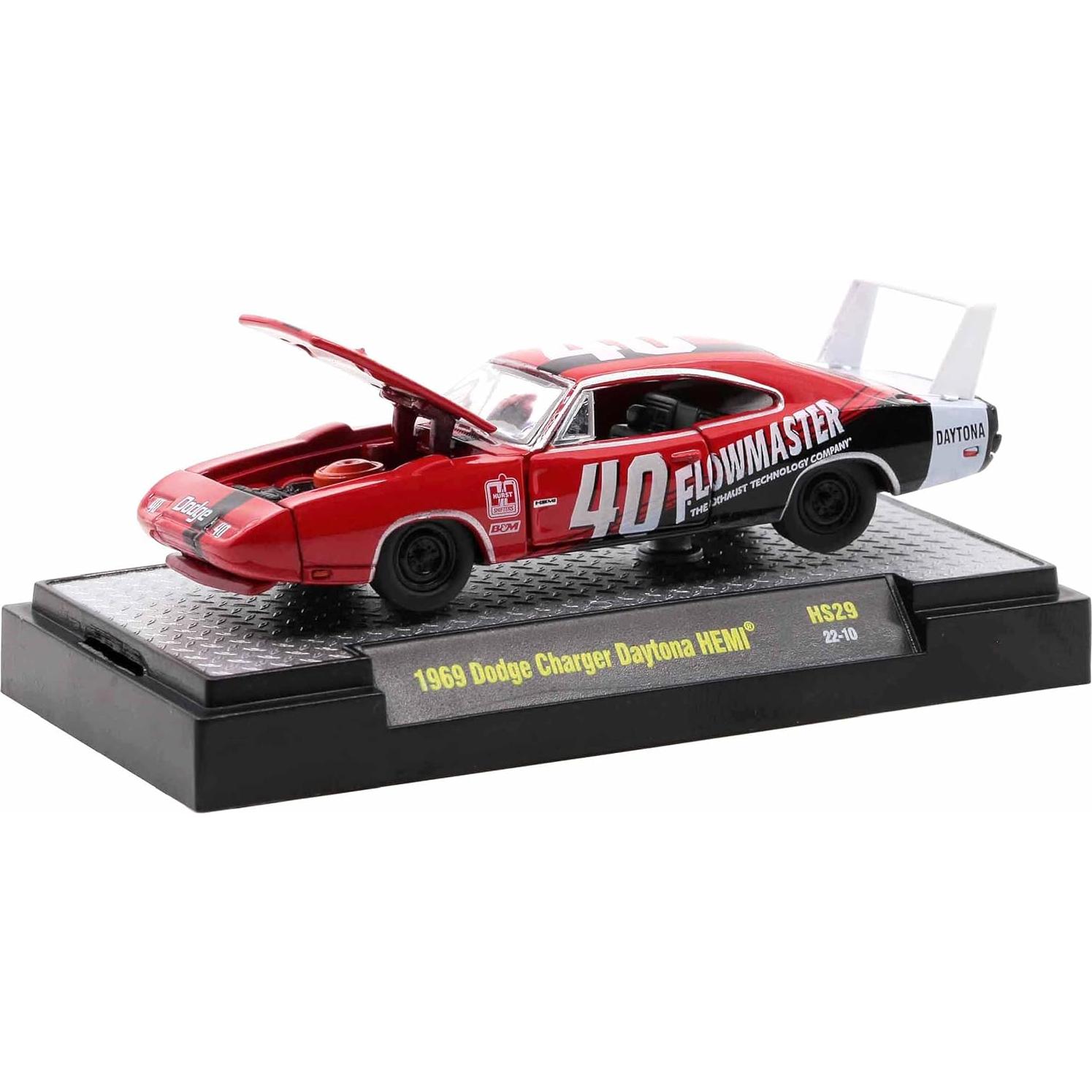 Modelo de Coche Diecast 1969 Dodge Charger Daytona HEMI 1/64