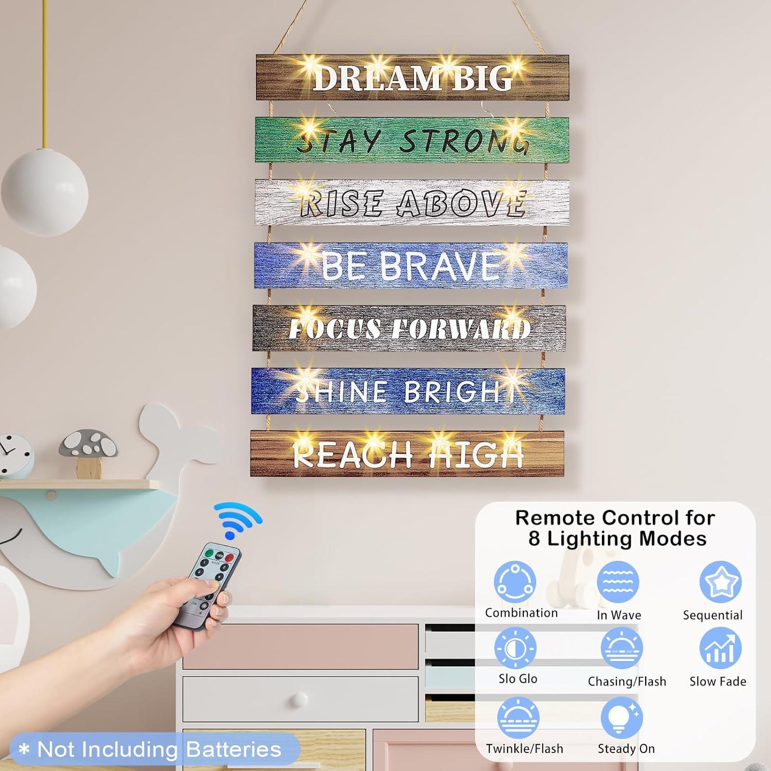 FIOBEE Decoración de Pared con Luz LED para Niñas