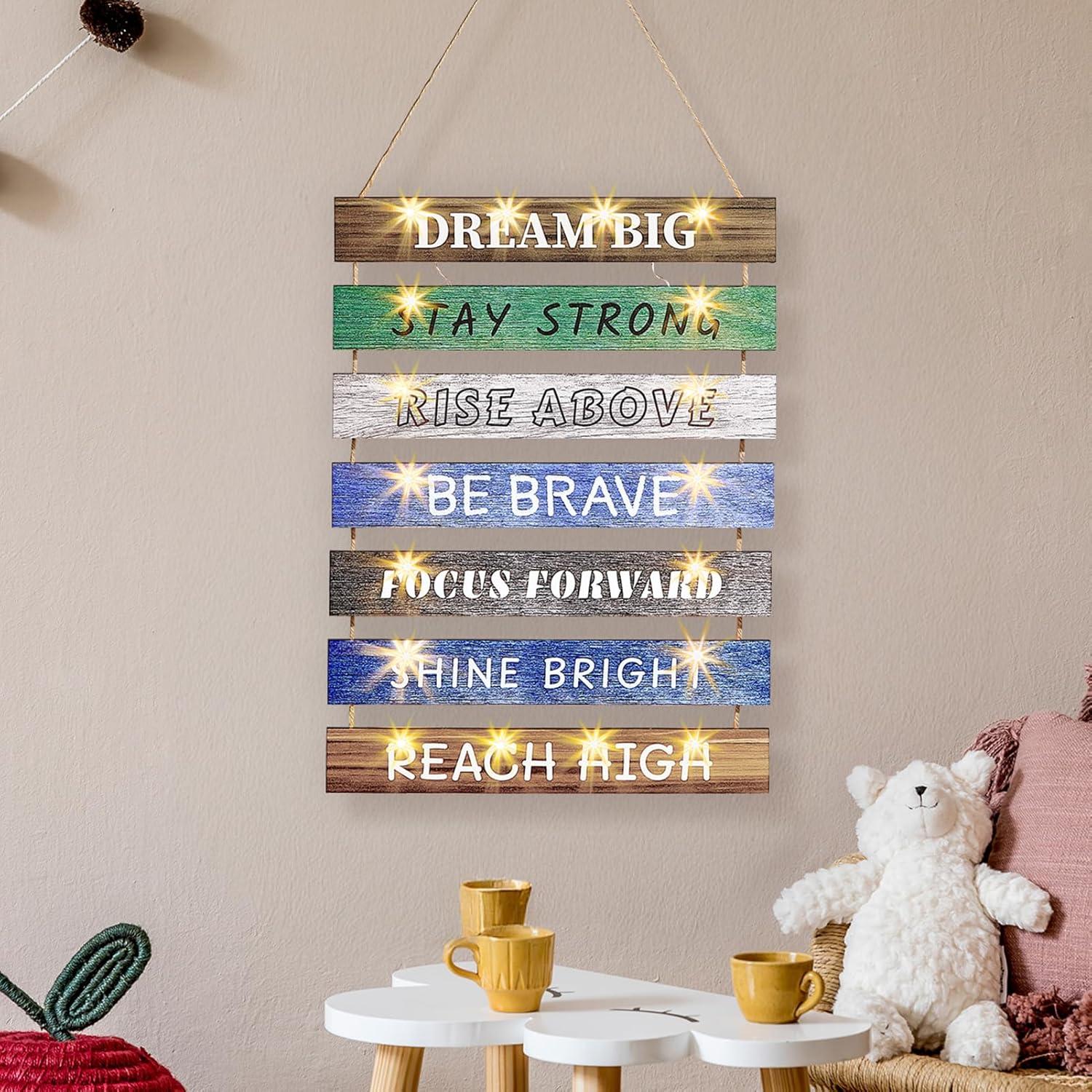 FIOBEE Decoración de Pared con Luz LED para Niñas