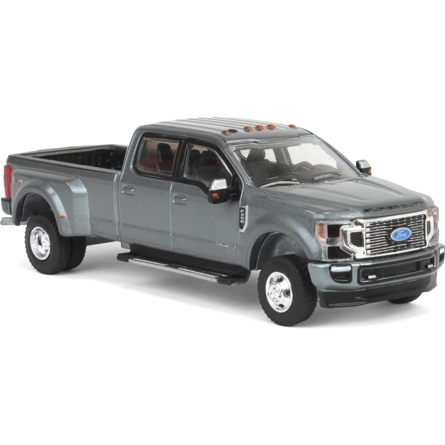 Camioneta a Escala 1/64 Ford F-350 Platinum Dually Gris Greenlight
