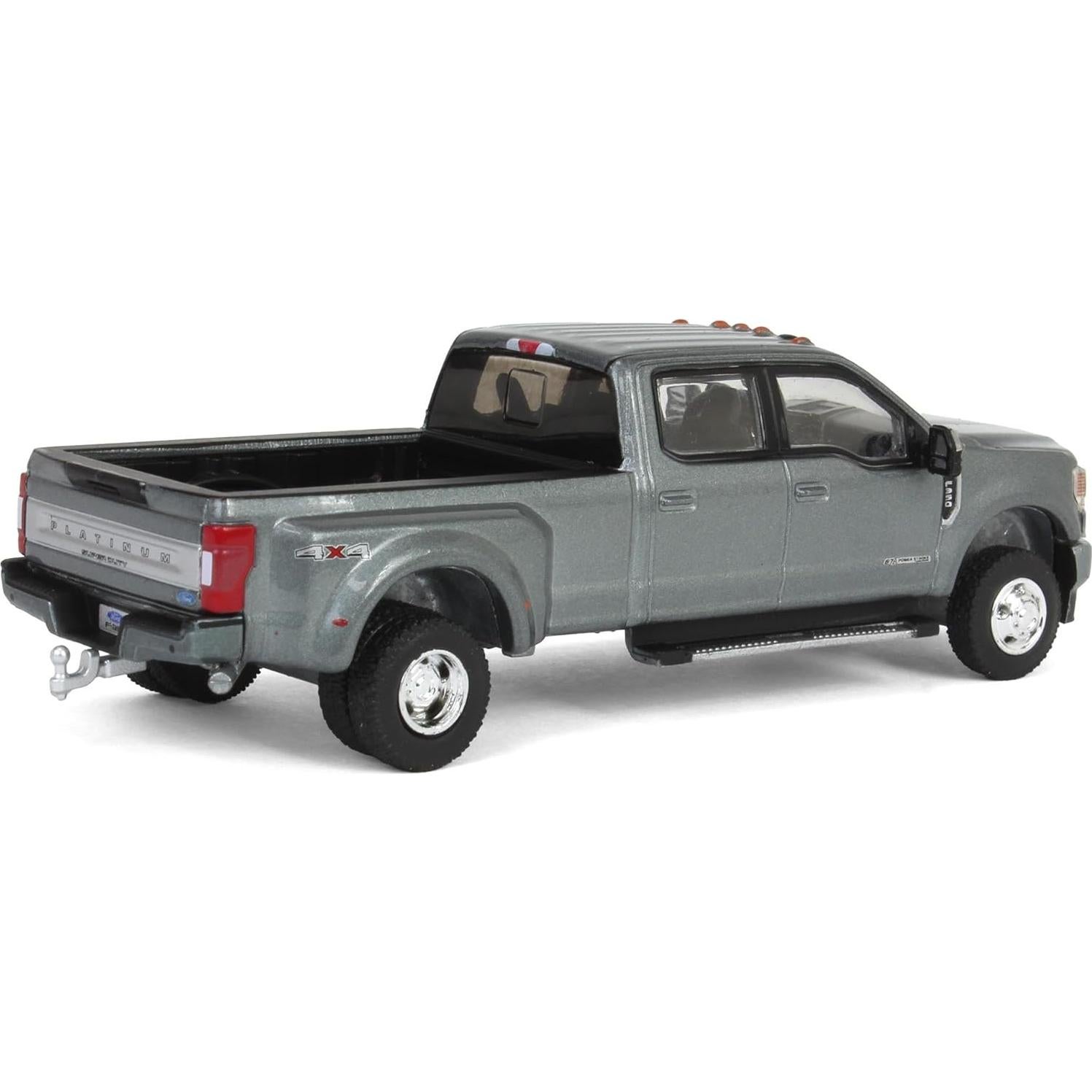 Camioneta a Escala 1/64 Ford F-350 Platinum Dually Gris Greenlight