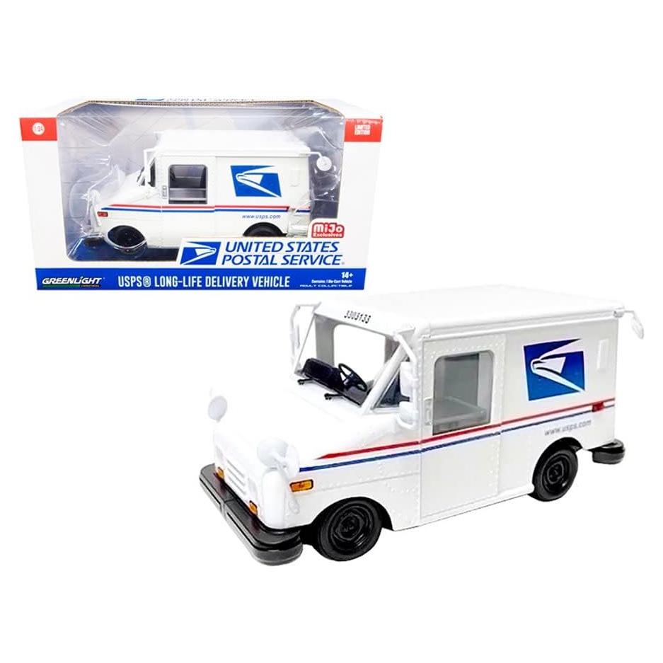 Vehículo de Entrega Postal LLV Greenlight 51412 Blanco 1/24
