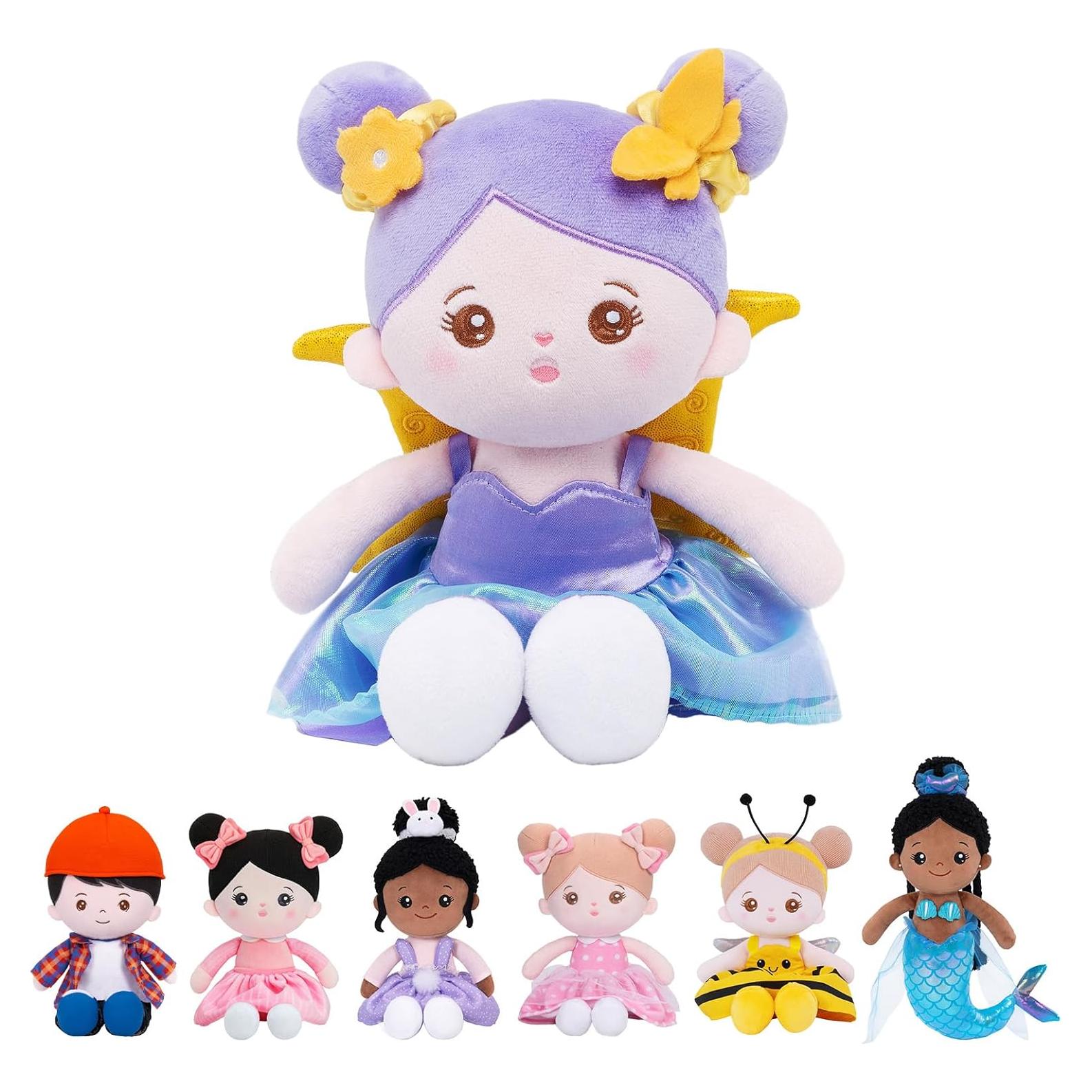 Muñeca Suave OUOZZZ Hada Púrpura 38x20x10 cm para Bebés